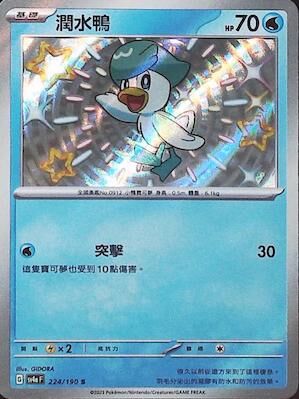 【SV4aF 224/190 S】潤水鴨 S