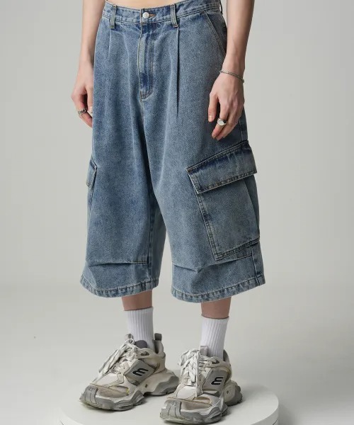 AVANDRESS SIDE BIG DENIM SHORTS