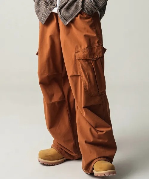 AVANDRESS ENTER WIDE CARGO COTTON PANTS