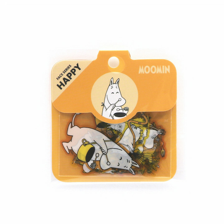 快樂_嚕嚕咪 36枚 PET透明貼紙包｜日本MOOMIN