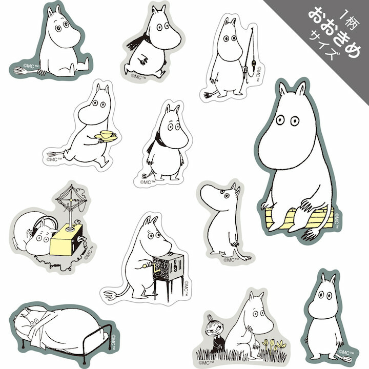 倦怠_嚕嚕咪 36枚 PET透明貼紙包｜日本MOOMIN