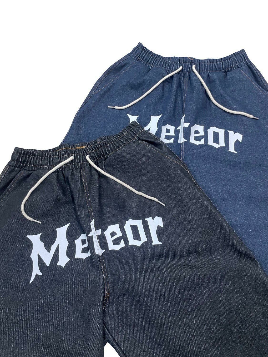 英文字鬆身牛仔褲 P3057