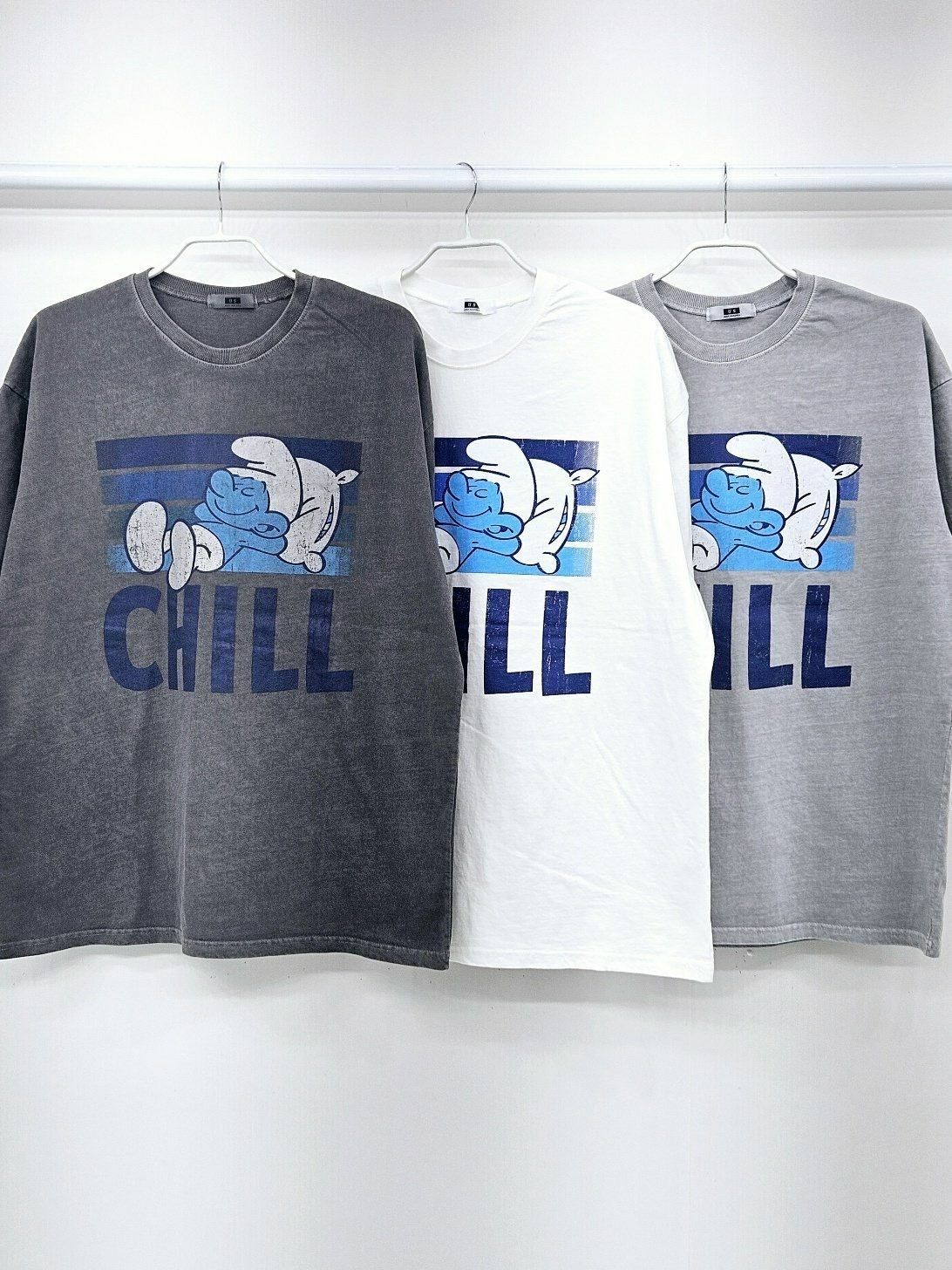 洗水卡通圖案英文字短袖Tee T5673