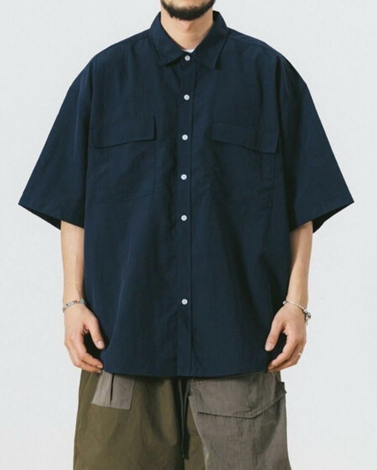 淨色雙袋短袖恤衫 S1997