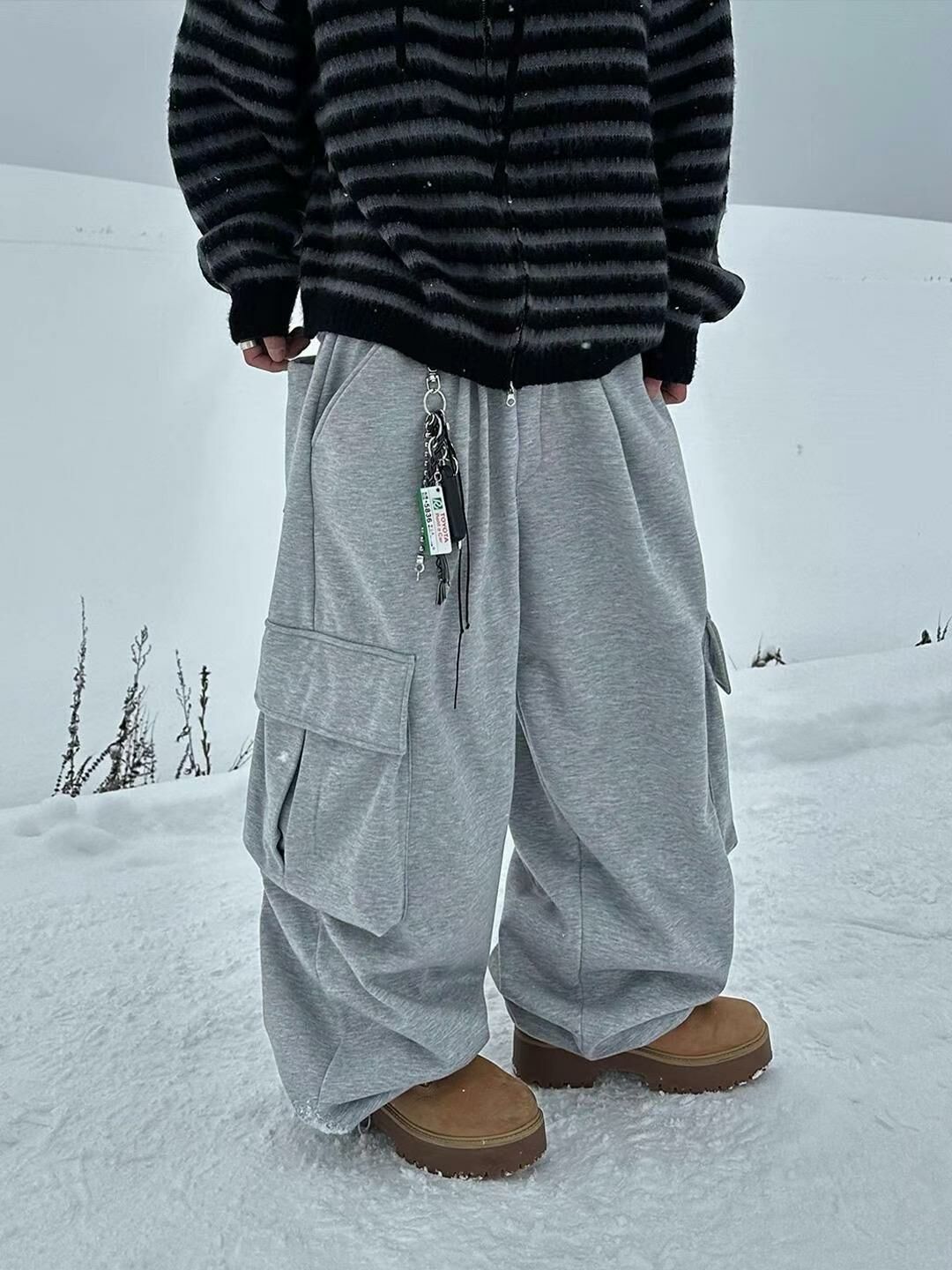 淨色可束腳棉質鬆身褲 P2988