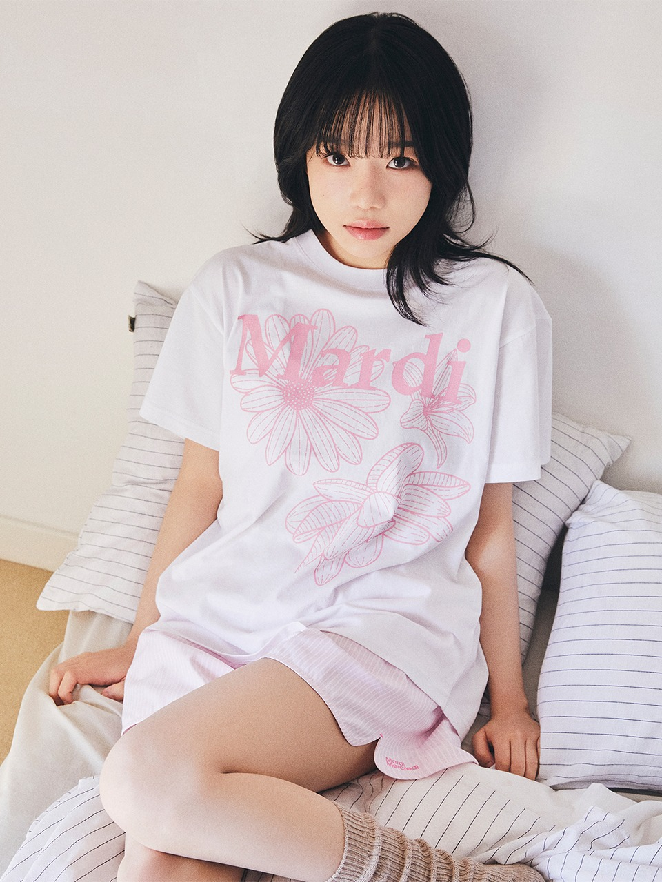 MARDI MERCREDI T-SHIRT TRIPLE FLOWER [限時勁減]