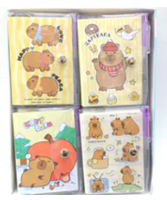 清货 笔记本带笔胶套本（款式随机）