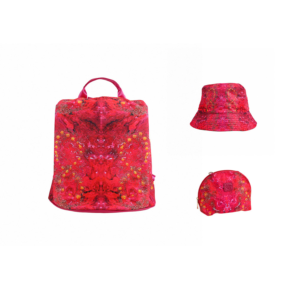 【風水好好玩】鴻喜旺運能量迎財包套組(包+兩用帽)