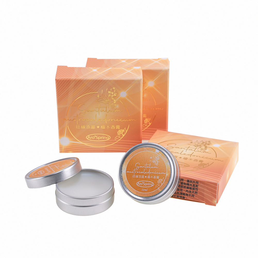 【風水好好玩】旺緣添富檀木香膏 (招財/事業運/黃水晶/精油)