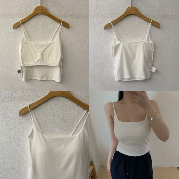 U領彈力bra襯墊背心(特)