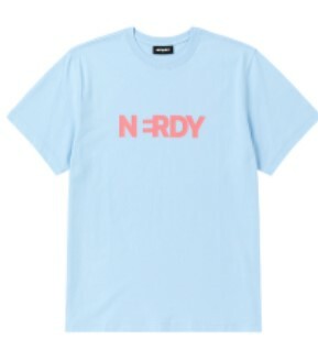 [K] NERDY PNEU24ST0314 BLENK BIG LOGO S/S T-SHIRT(24SS),SKY BLUE, PNEU24ST0314 (KN42)