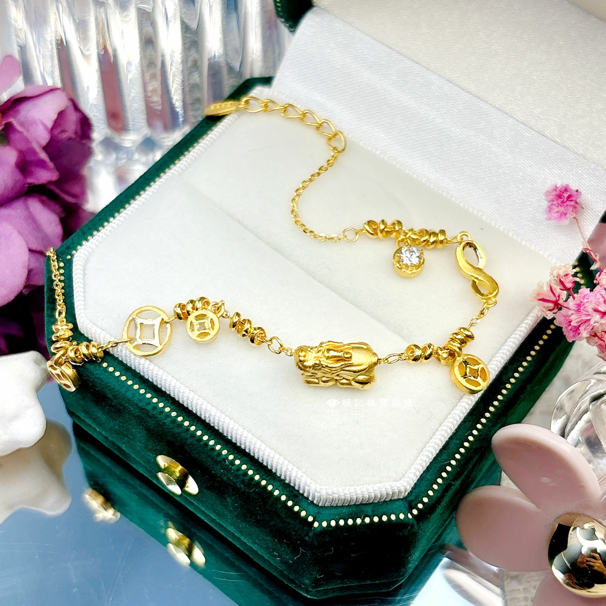 無限賺五錢貔貅 黃金手鍊