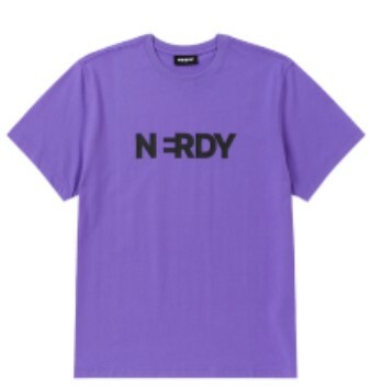 [K] NERDY PNEU24ST0317 BLENK BIG LOGO S/S T-SHIRT(24SS),PURPLE, PNEU24ST0317 (KN43)