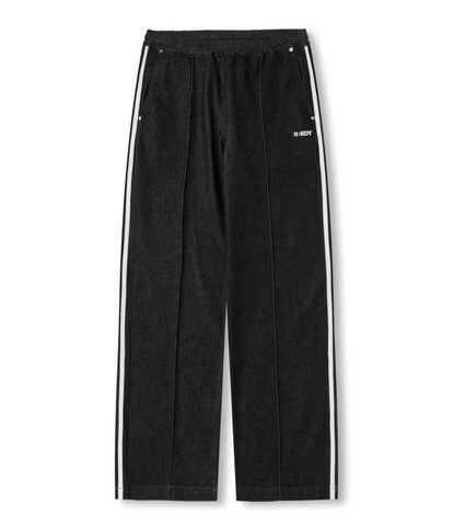 [K] NERDY PNEF24TP0701 W'S DENIM TRACK PANTS(24FW),BLACK, PNEF24TP0701 (KN54)