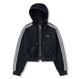 [K] NERDY PNEF24TR0716 W'S DENIM HOODIE TRACK TOP,NAVY, PNEF24TR0716 (KN55)