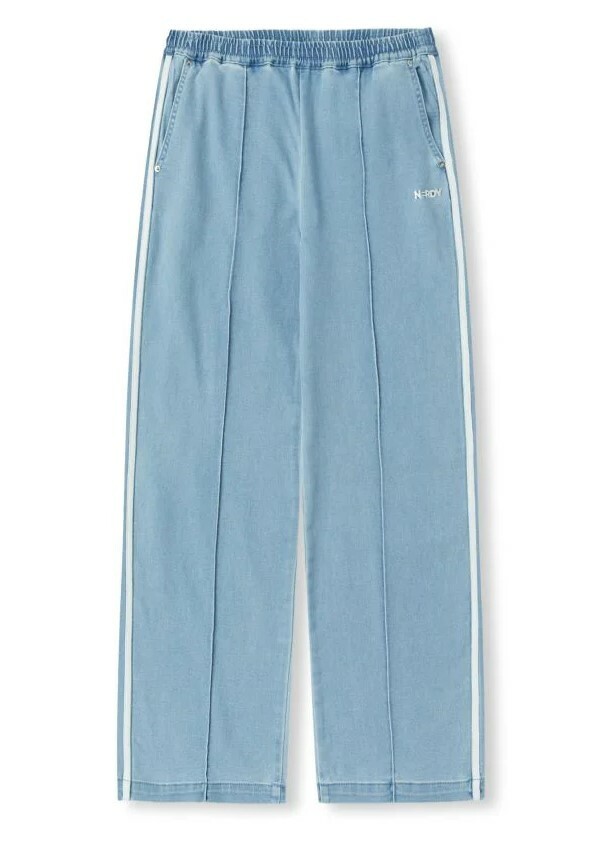 [K] NERDY PNEF24TP0751 W'S DENIM TRACK PANTS(24FW),LIGHT BLUE, PNEF24TP0751 (KN53)