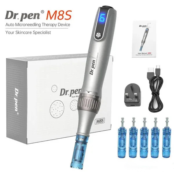 DR Pen M8S Microneedling Pen M8升級版無線電動微針英標插頭送10個