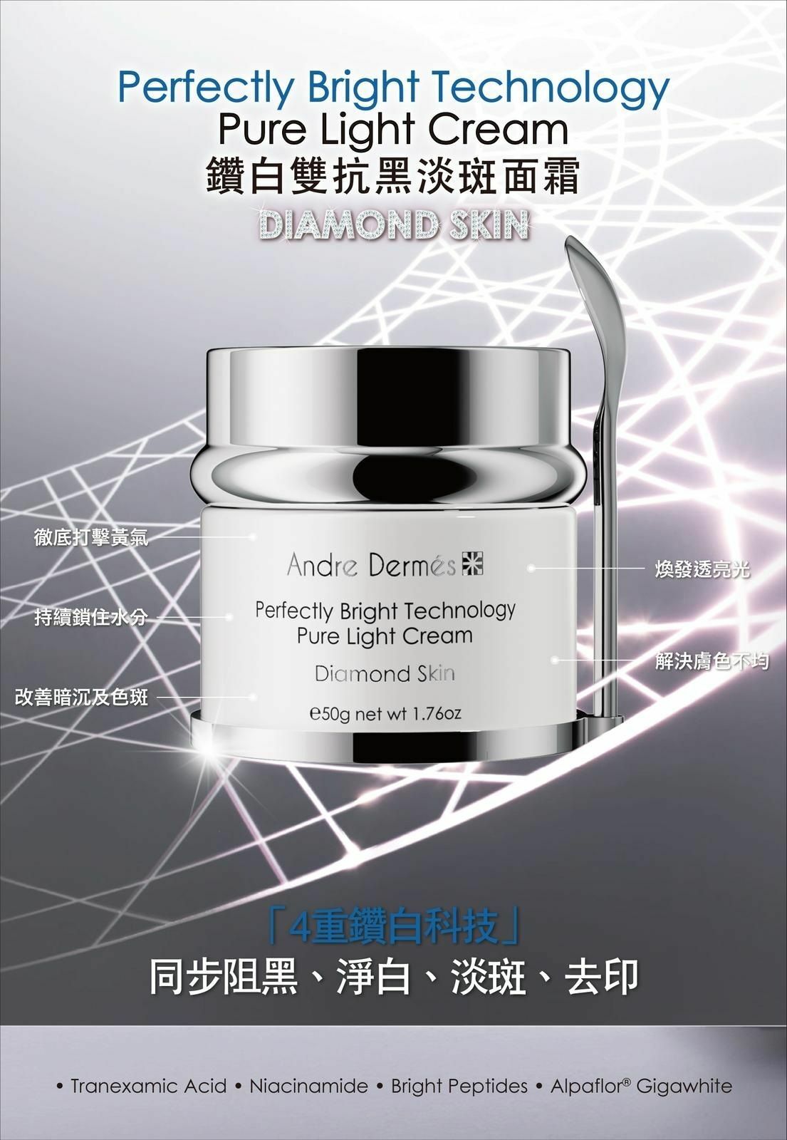 鑽白雙抗黑淡斑面霜 e50g