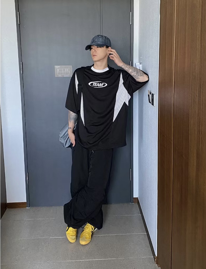 潮流撞色休閒運動衫