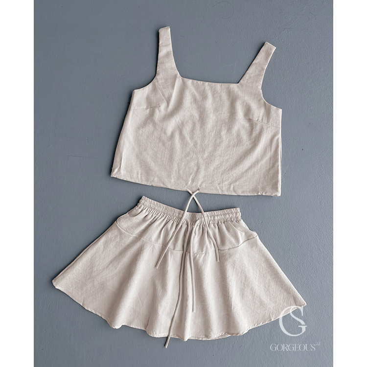 G6572 現貨「涼感小姐姐收繩夏日套裝」