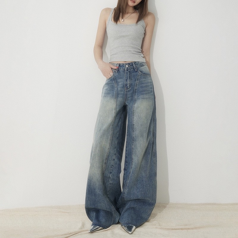 Good Value 流行指標 女款 小眾 彎刀 牛仔褲