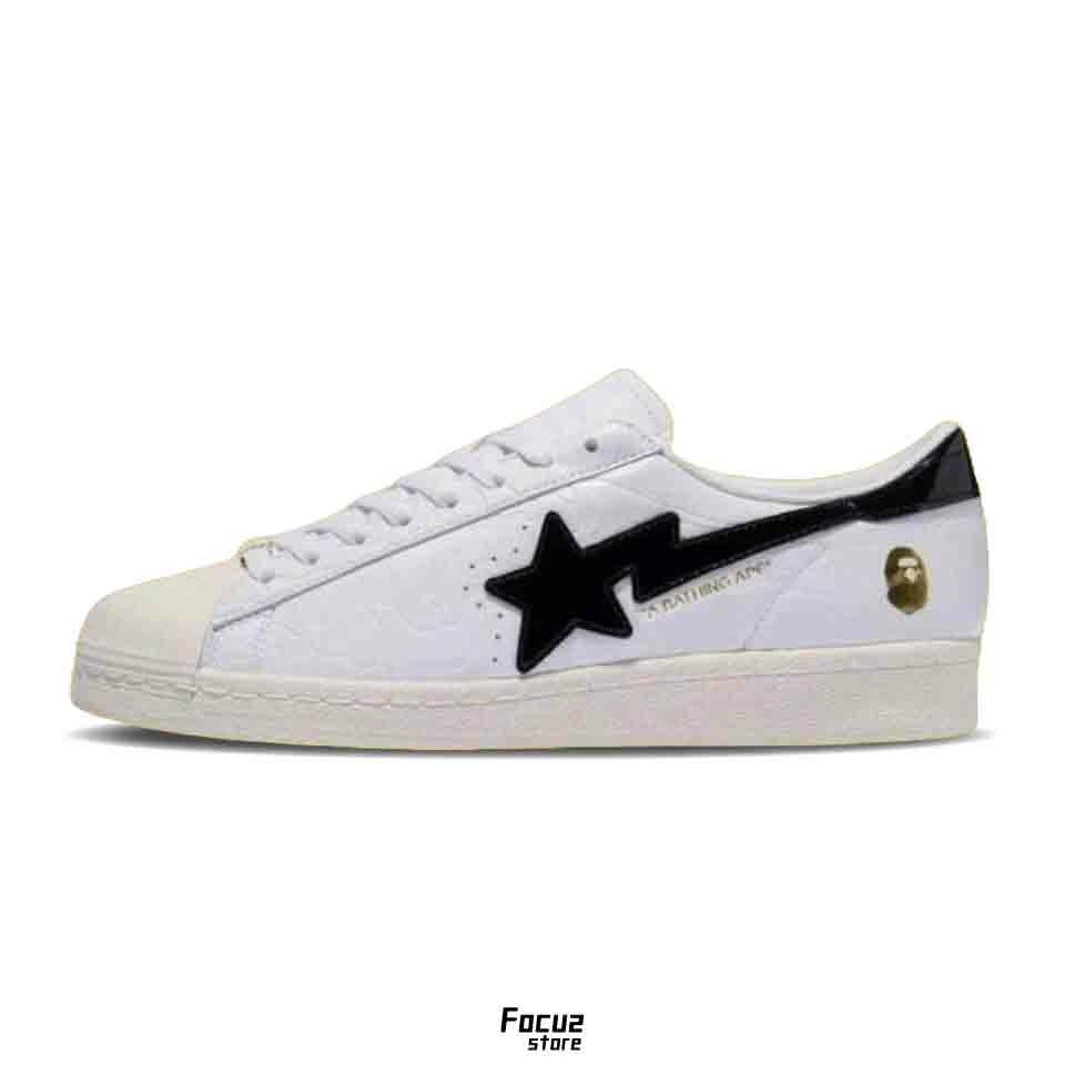 【Focus Store】預購 A BATHING APE x Adidas Originals Superstar Vintage "White Black" 黑白 JR2701