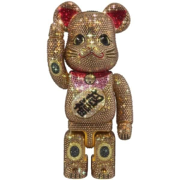 CRYSTAL DECORATE 招き猫 招財貓 金 招福 400％ BE@RBRICK