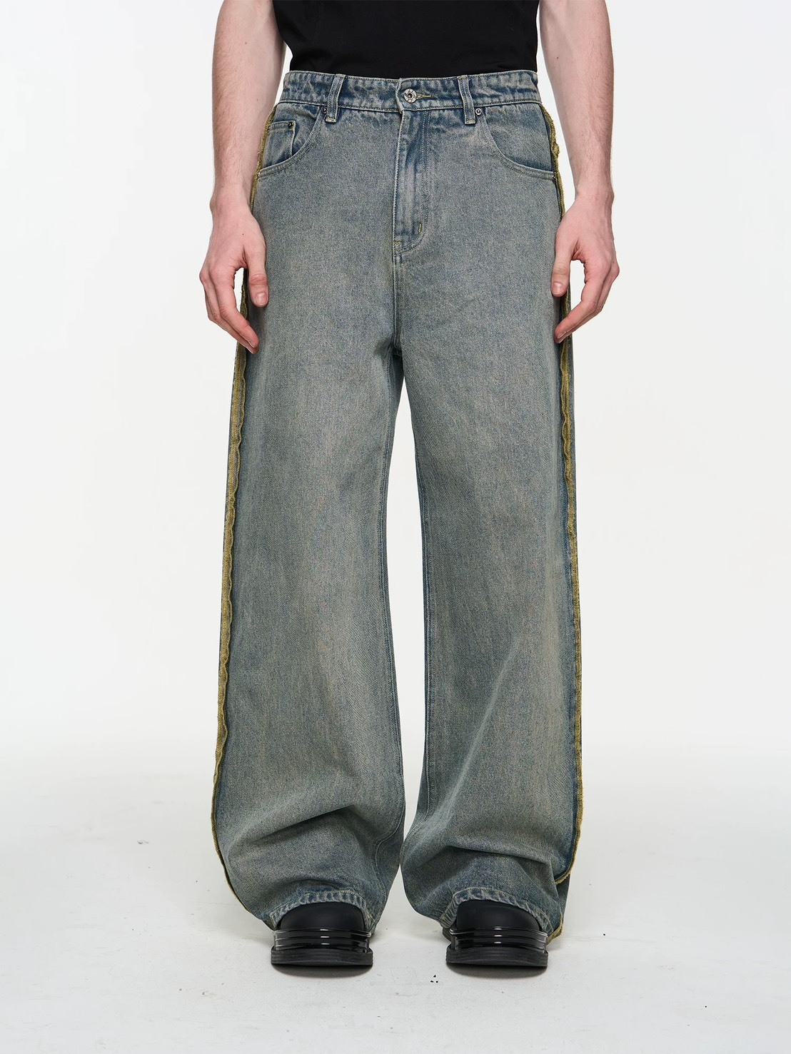 BLINDNOPLAN  反車線 水洗做舊 牛仔褲