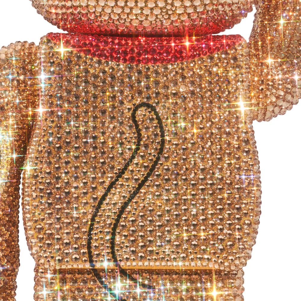 CRYSTAL DECORATE 招き猫 招財貓 金 金運 400％ BE@RBRICK