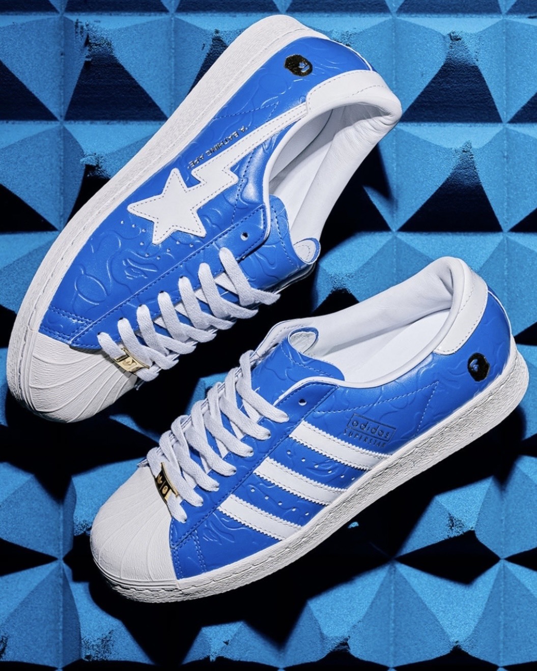 【Focus Store】預購 A BATHING APE x Adidas Originals Superstar Vintage "Blue White" 藍白 JR2702