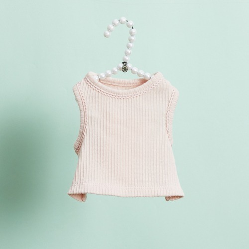 Louisdog 柔霧粉背心