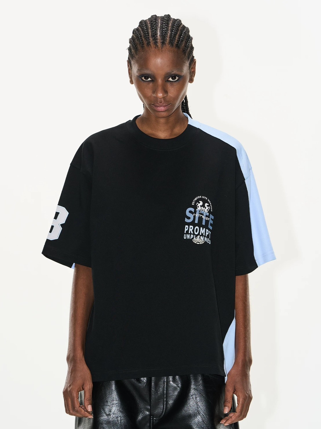 BLINDNOPLAN  撞色拼接  運動短袖 T恤