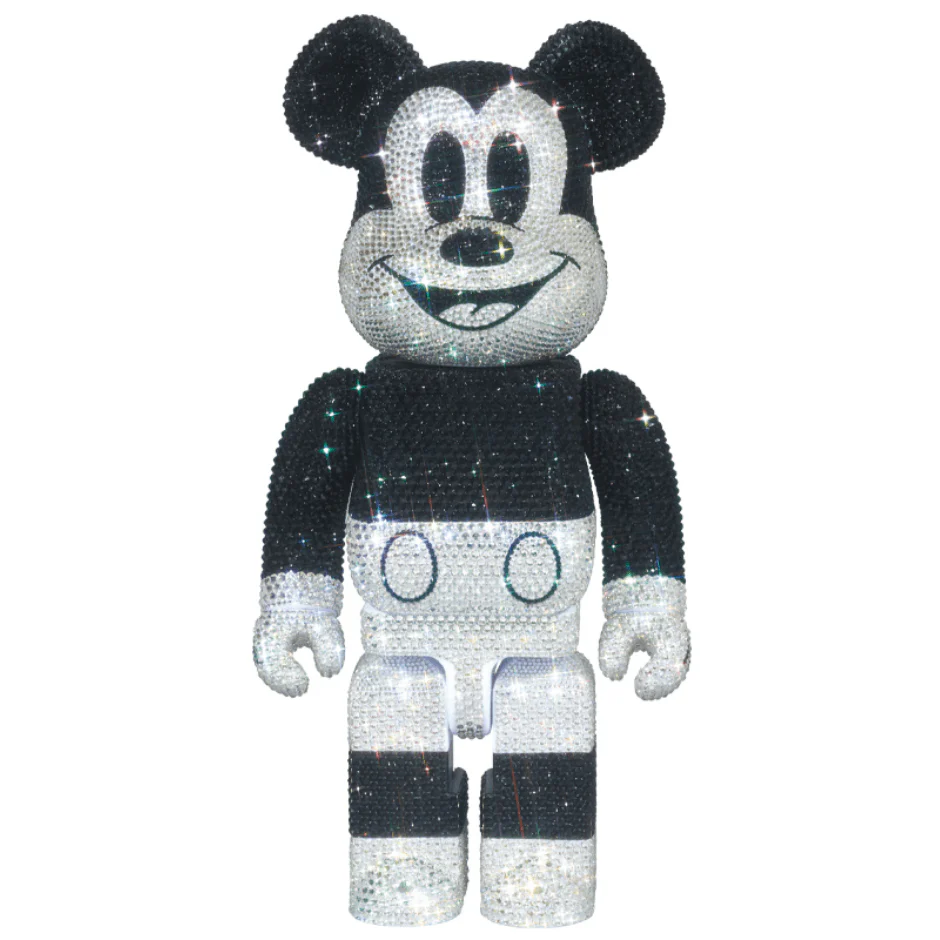 CRYSTAL DECORATE MICKEY MOUSE B&W Ver. 400％ BE@RBRICK