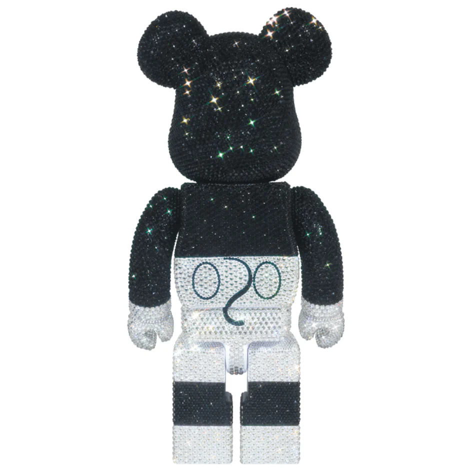CRYSTAL DECORATE MICKEY MOUSE B&W Ver. 400％ BE@RBRICK