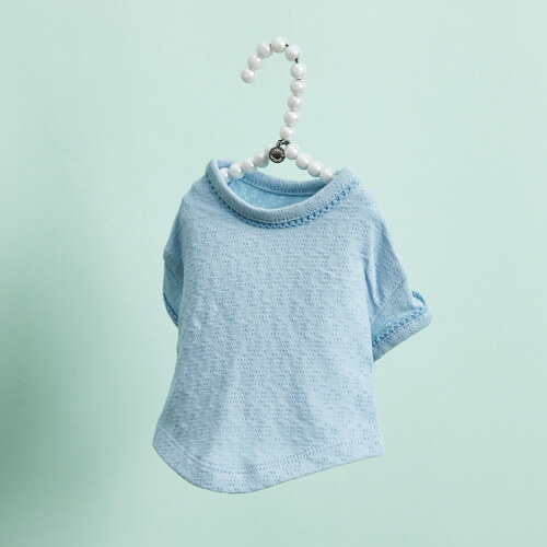 Louisdog 雲霧藍棉質上衣