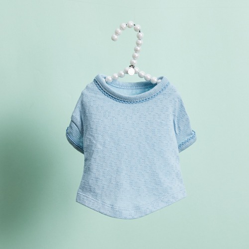 Louisdog 雲霧藍棉質上衣