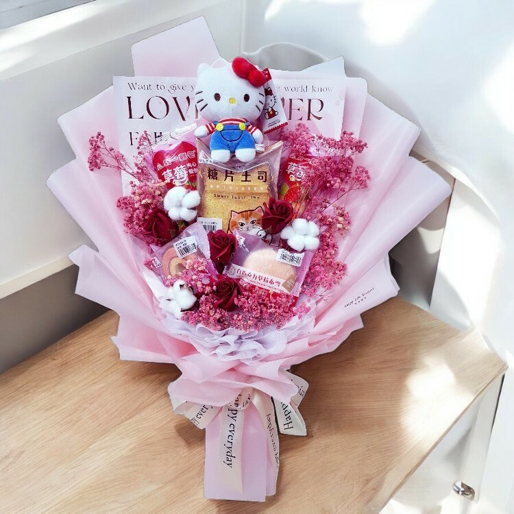 Hello Kitty麵包花束,KT貓麵包花束,Hello Kitty Bouquet