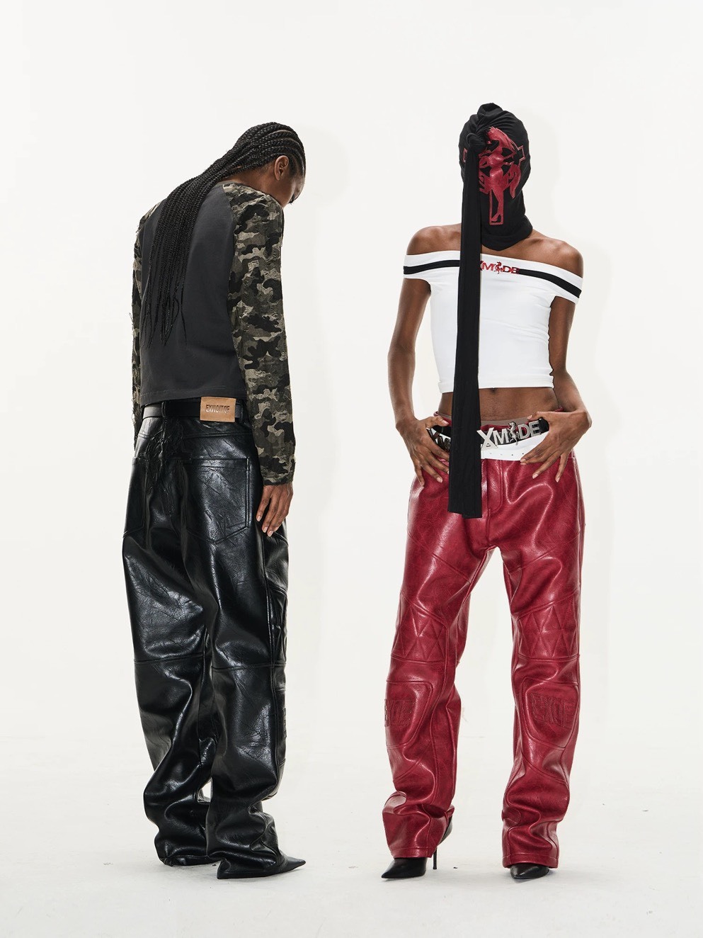 BLINDNOPLAN  十字戰馬壓印  機車皮長褲