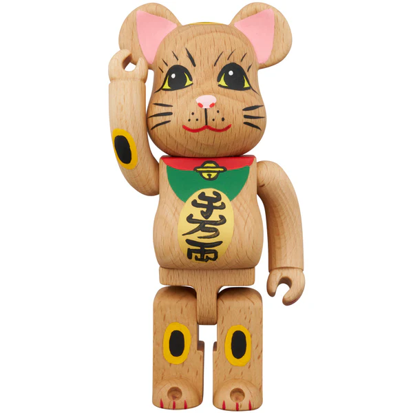 カリモク 木 招き猫 招財貓 400％ BE@RBRICK