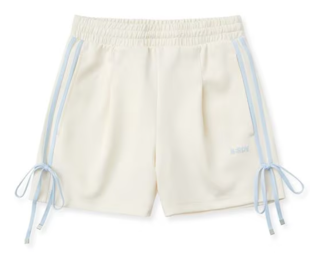 [K] NERDY W'S RIBBON TRACK SHORTS 25SS CREAM, PNES25TH0402 (KN117)