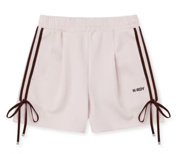 [K] NERDY W'S RIBBON TRACK SHORTS 25SS BABY PINK, PNES25TH0415 (KN118)