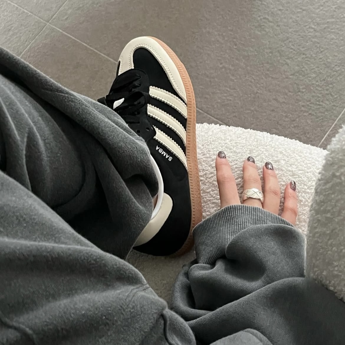 ADIDAS SAMBA 韓國超夯 焦糖奶油黑芝麻