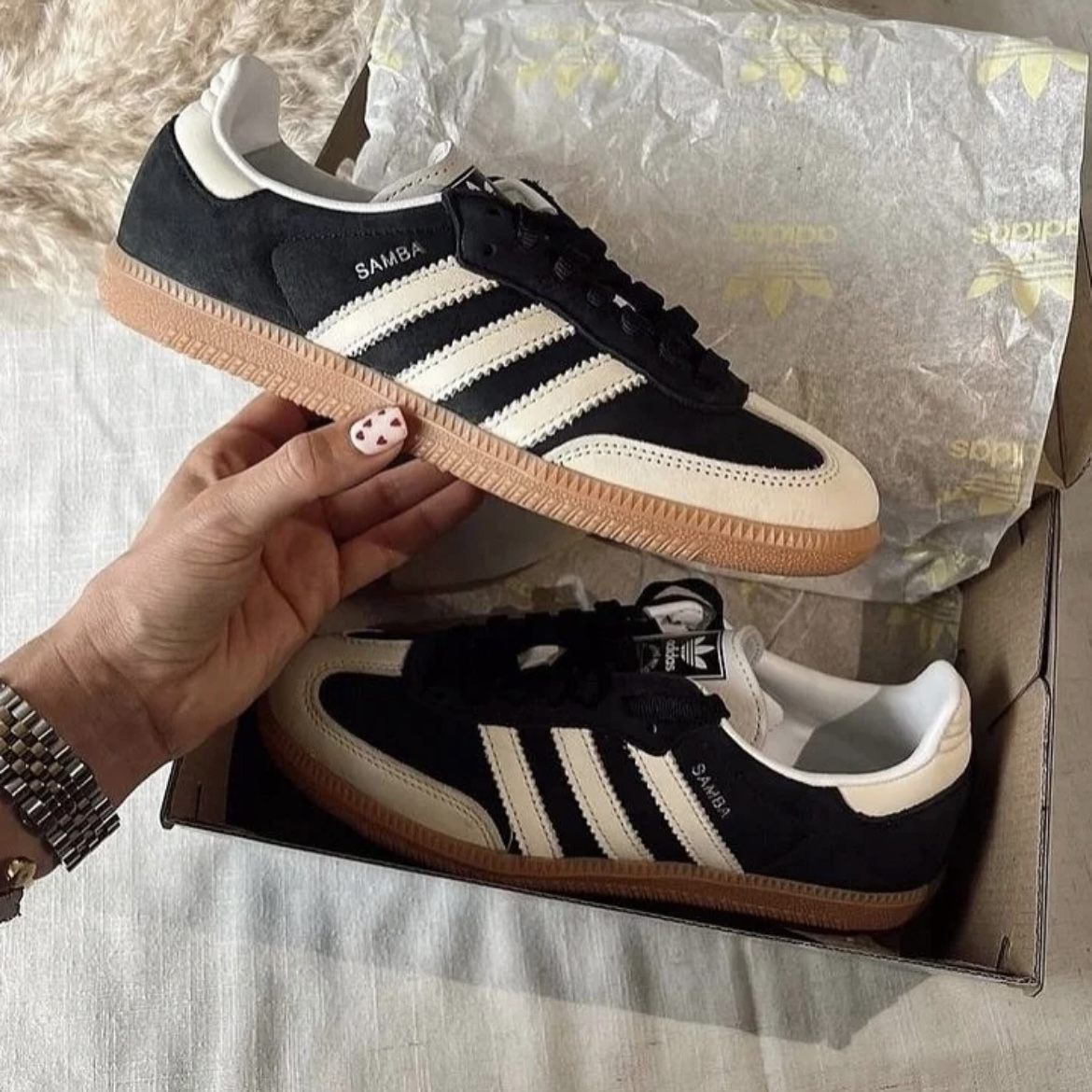 ADIDAS SAMBA 韓國超夯 焦糖奶油黑芝麻