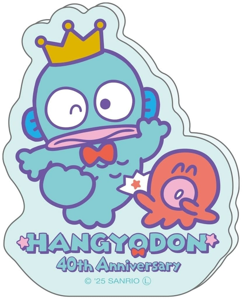 日本 Sanrio Hangyodon 水怪 40周年系列 - 旋轉兩用夾