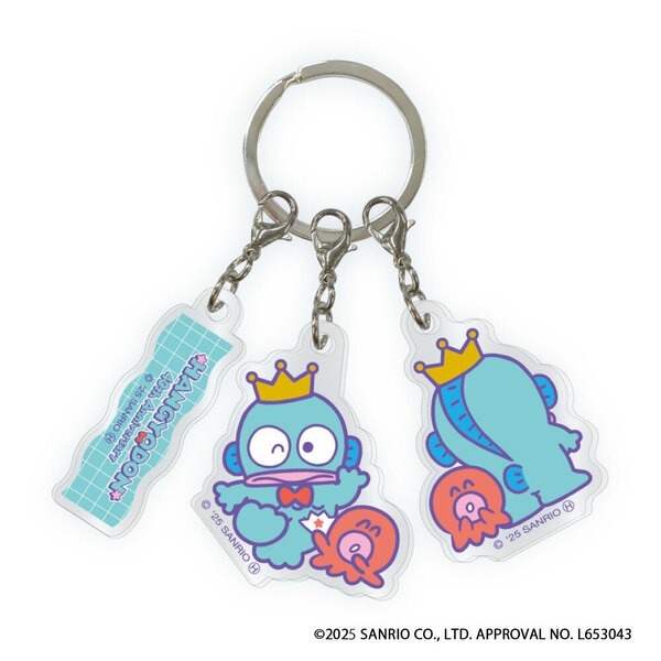 日本 Sanrio Hangyodon 水怪 40周年系列 - 3件吊牌匙扣