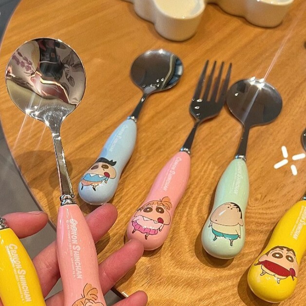 《5844》陶瓷蠟筆小新小圖湯匙