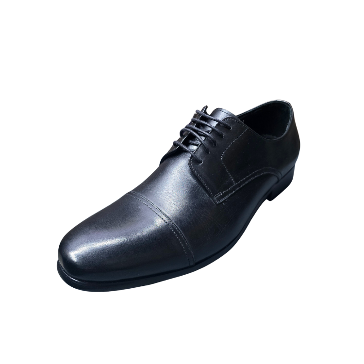 Revic 男裝皮鞋 | TCF-62-10 | 黑色橫式德比皮鞋