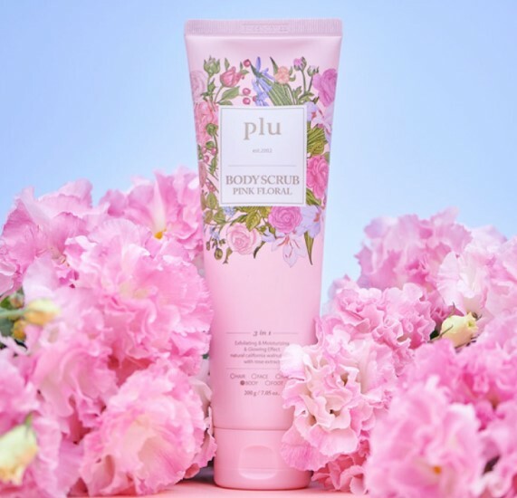 [K] PLU ORIGINAL BODY SCRUB (EXFOLIATING & MOISTURIZING & GLOWING) Pink Floral, 8809237076848 (KPLU141)