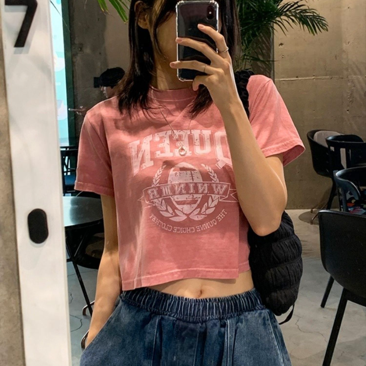 QUEEN 復古刷色情侶裝 平鋪三色展示 深灰 海軍藍 藕粉