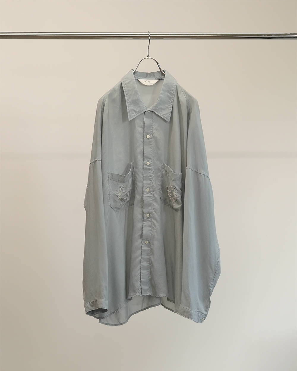 ANCELLM - AGING EMBROIDERY SHIRT | BLACK | シャツ | NapsNote